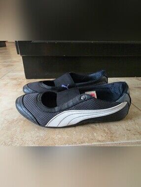 Puma Women's Slip-On Mary Jane Flats with Elastic Strap